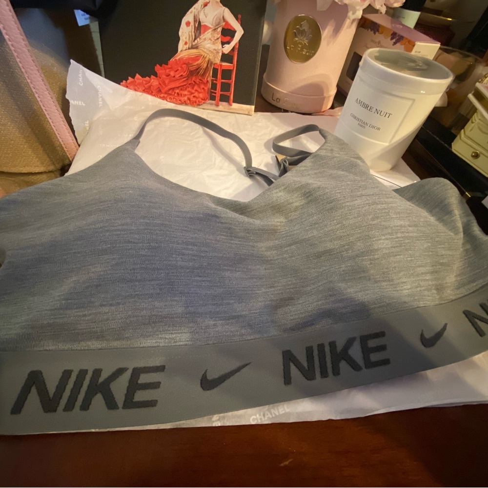 New Nike Indy Gray Sports Bra